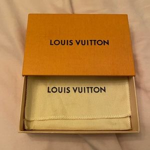 Empty Louis Vuitton box with pouch